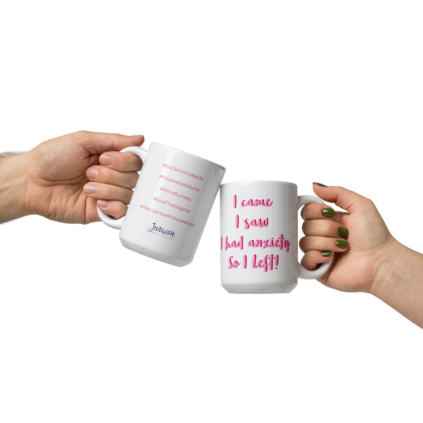 I came, I saw... -  Mug with Hashtags (Pink)