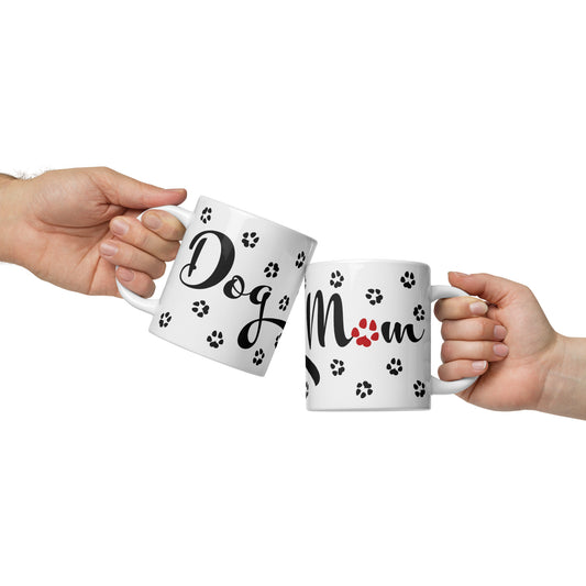 Paw Prints Mug - Black / Red