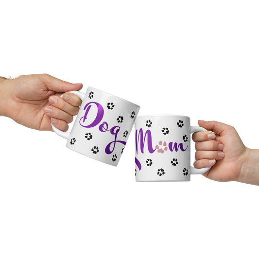 Paw Prints Mug - Purple / Black / Pink