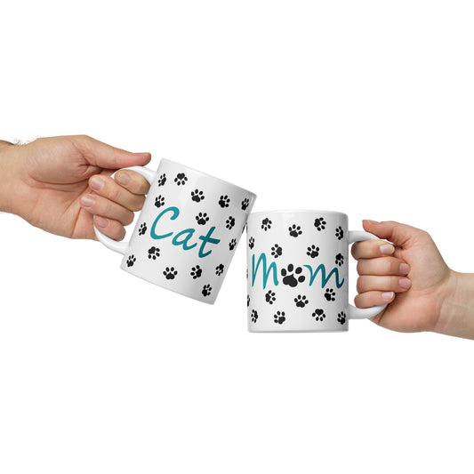 Cat Paws Mug - Teal (2)