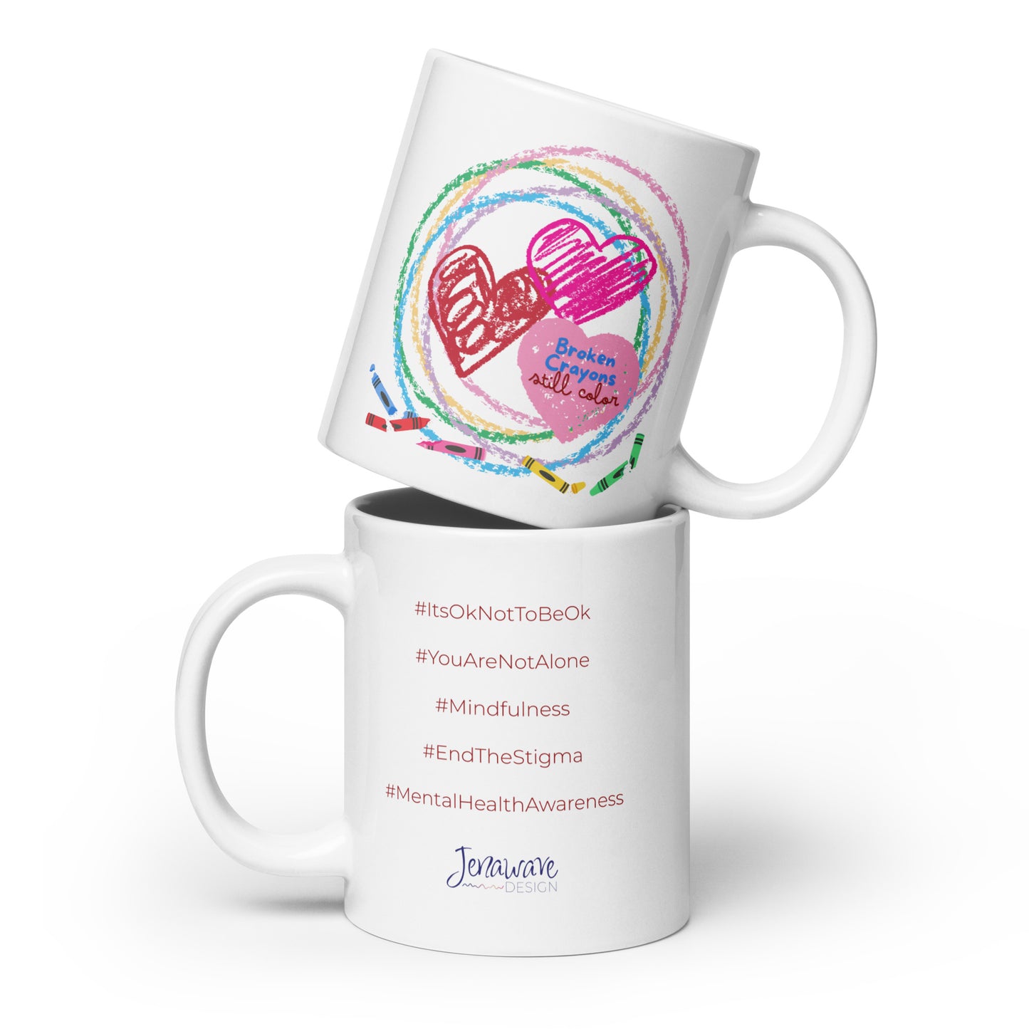 Broken Crayons Still Color with Hashtags Mug