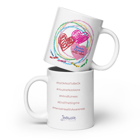 Broken Crayons Still Color with Hashtags Mug