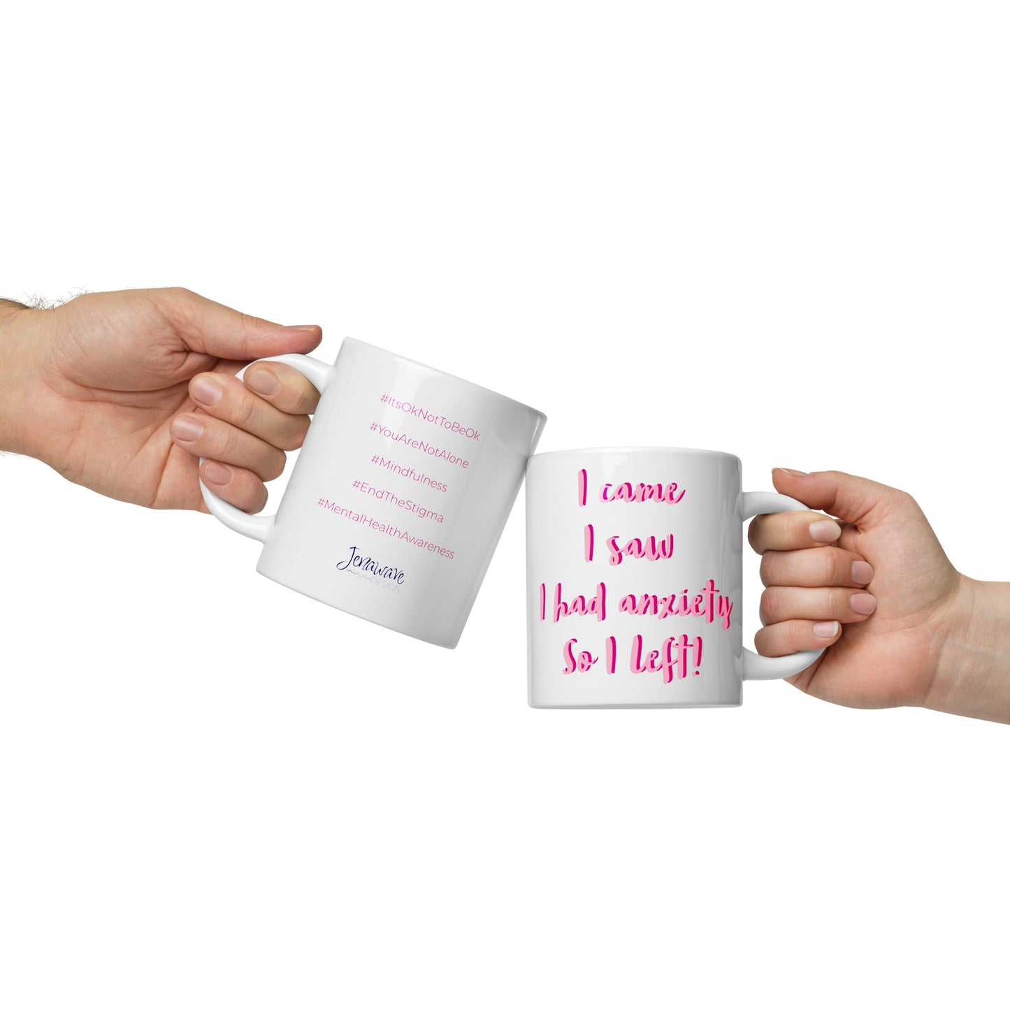 I came, I saw... -  Mug with Hashtags (Pink)