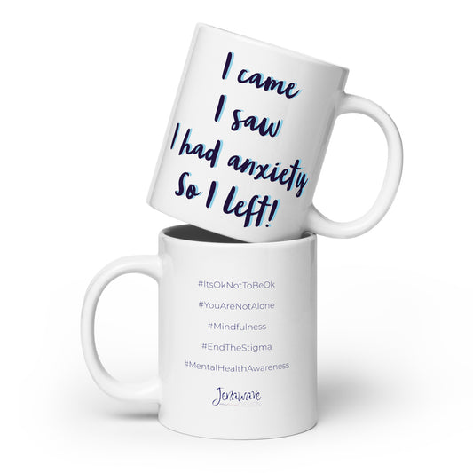 I came, I saw... -  Mug with Hashtags (Blue)